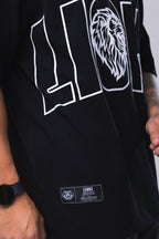 Camiseta Oversized L I O N Z - Preta