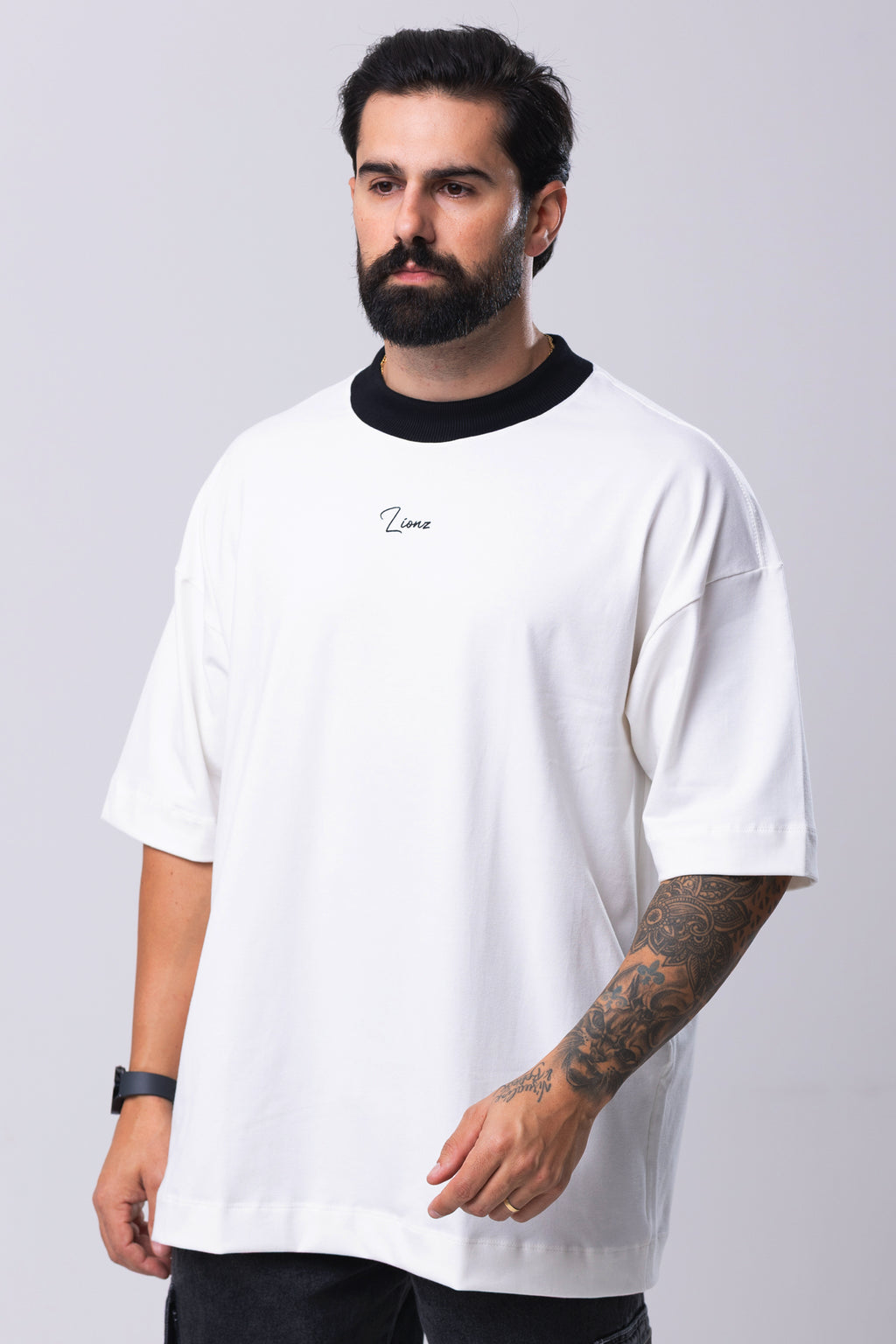 Camiseta Oversized Minimal - OffWhite&Black
