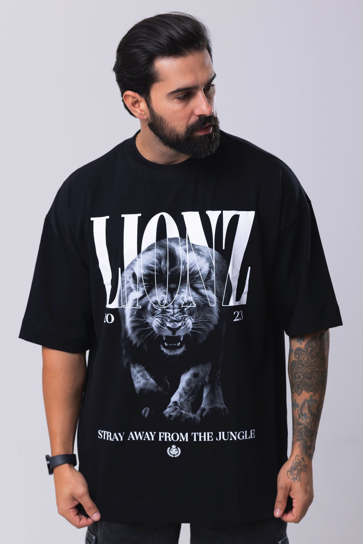 Camiseta Oversized Jungle - Preta