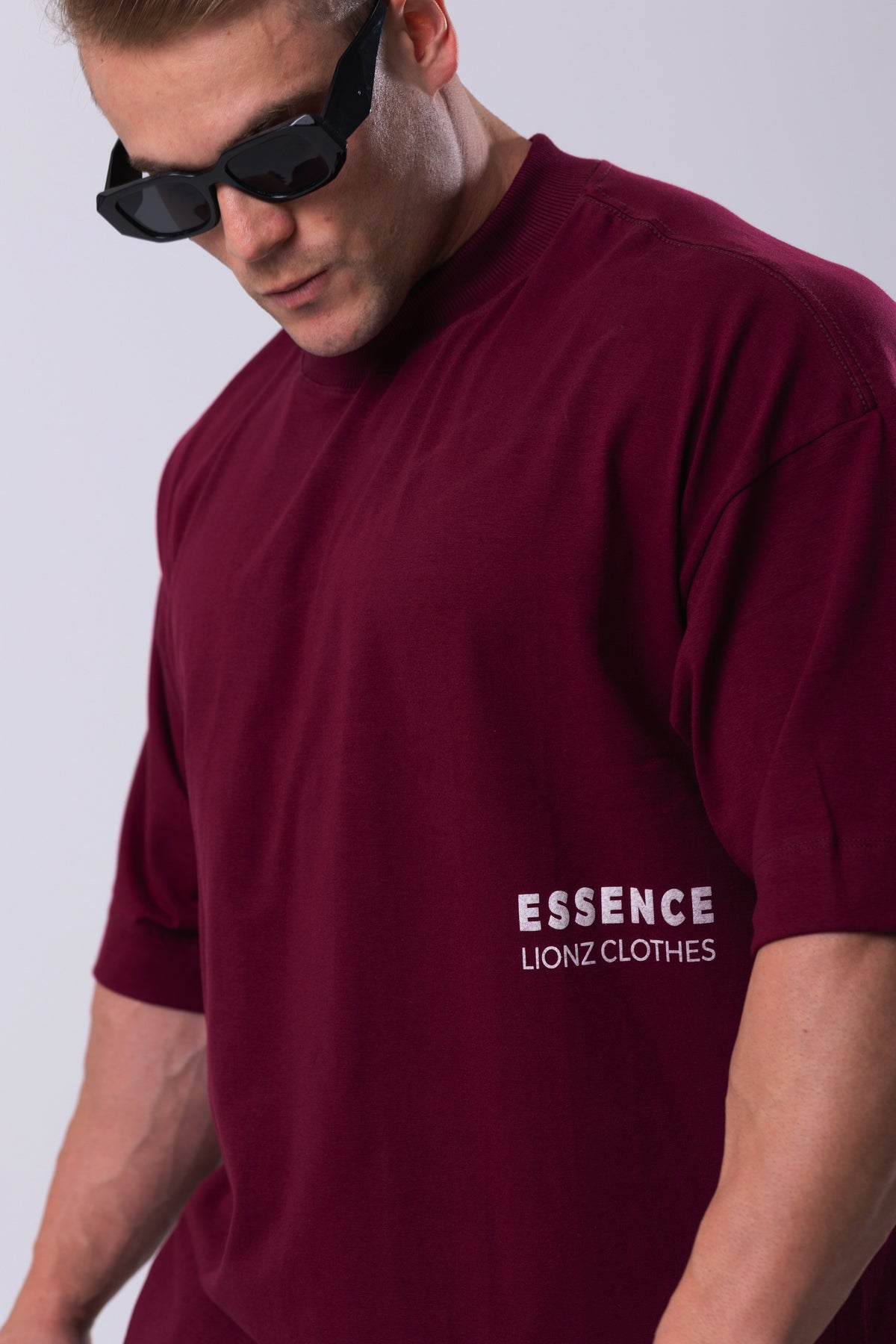 Camiseta Oversized Essence - Bordo