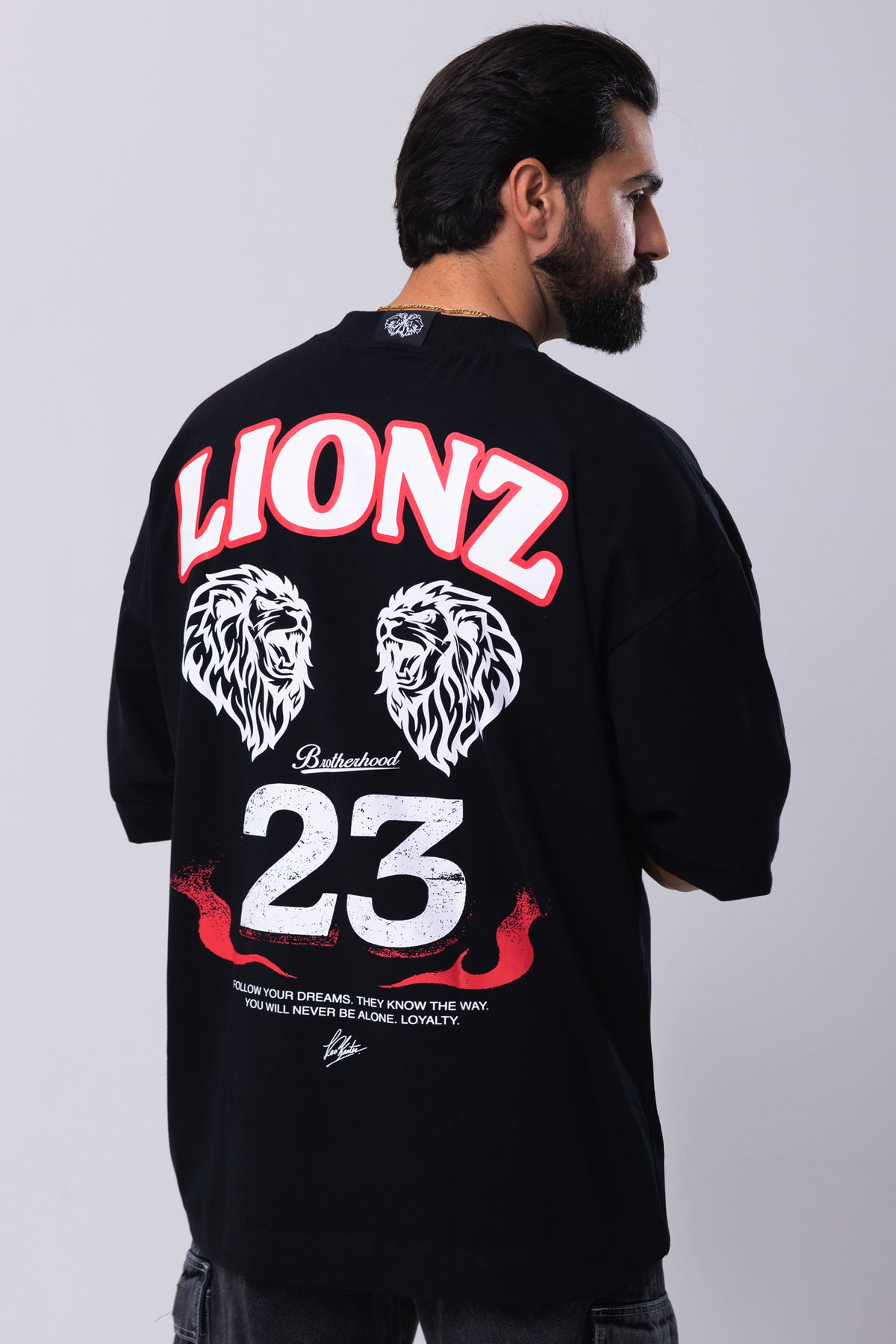 Camiseta Oversized Fire - Preta