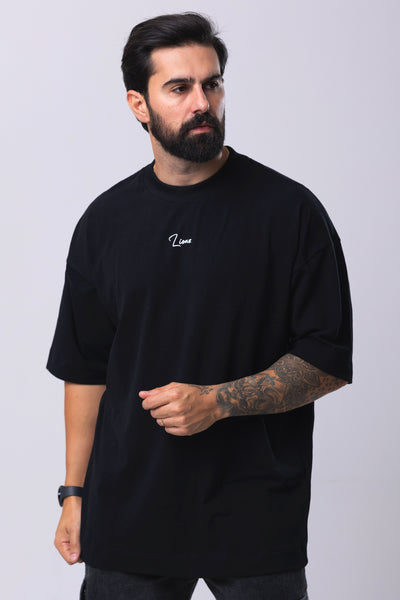 Camiseta Premium Oversized Minimal - Preta - EXCLUSIVO