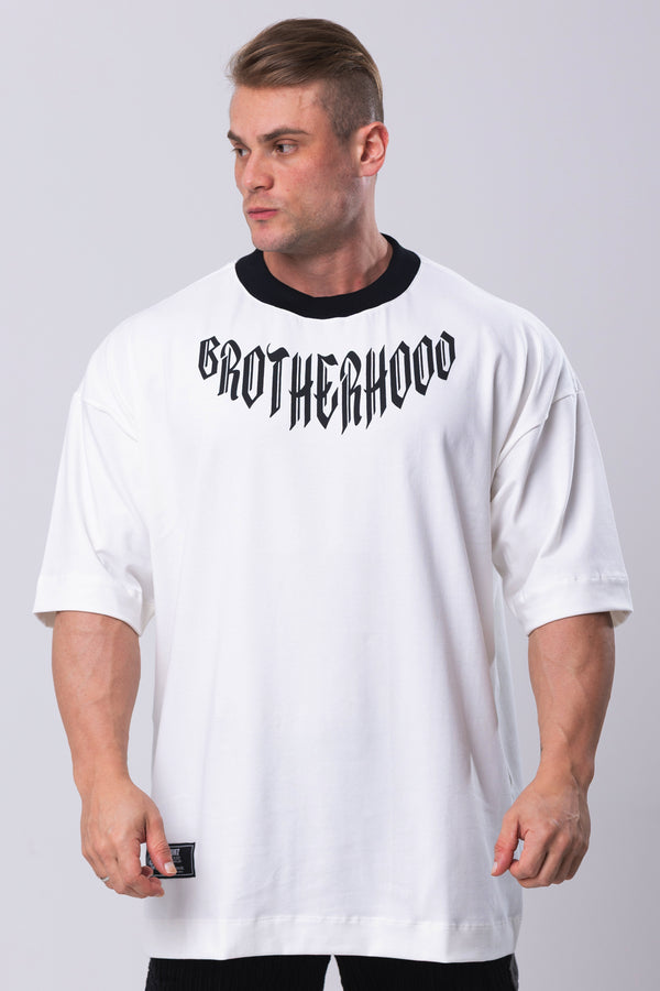 Camiseta Oversized Irmandade - OffWhite&Black
