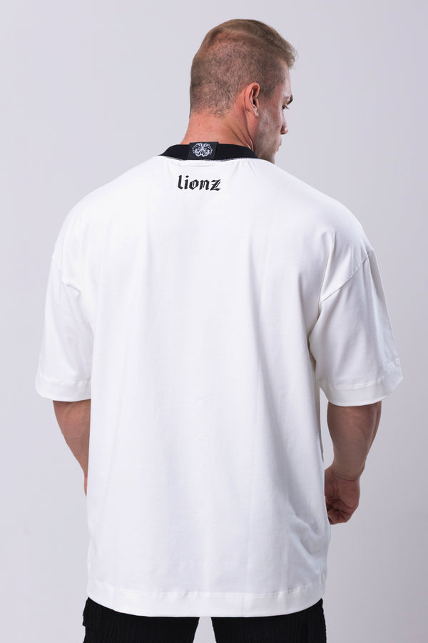 Camiseta Oversized Irmandade - OffWhite&Black
