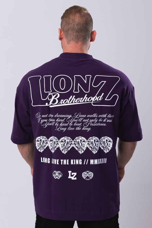 Camiseta Premium Oversized Persistence - Roxa