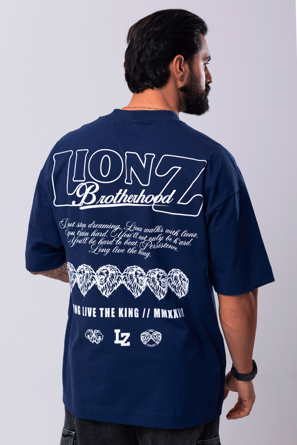 Camiseta Premium Oversized Persistence - Marinho