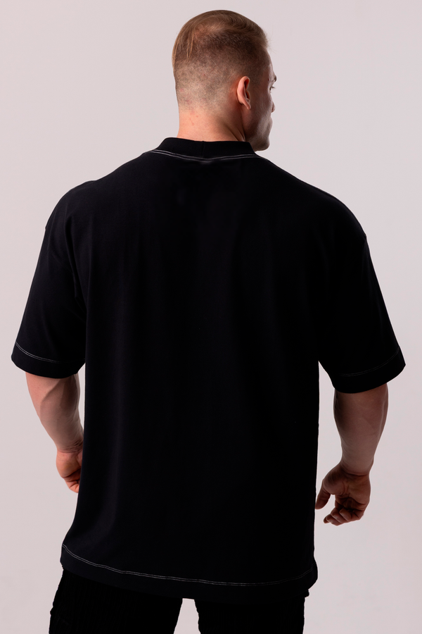 Camiseta Oversized Hard - Preta Contraste