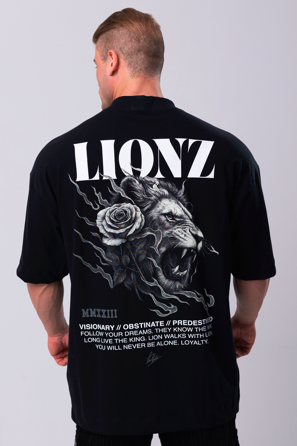 Camiseta Heavy Oversized Rozes - Preta