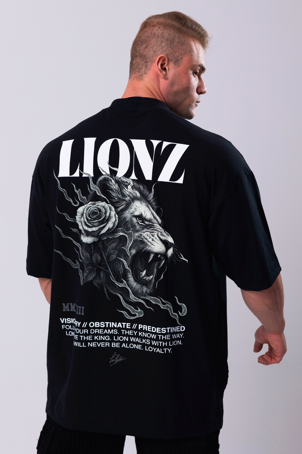 Camiseta Heavy Oversized Rozes - Preta