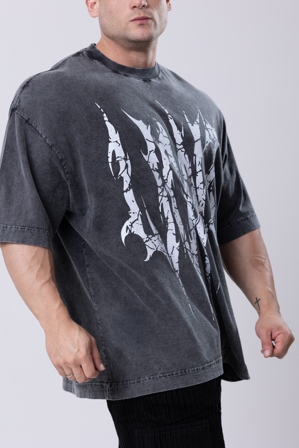 Camiseta Heavy Oversized Craft - Preta Estonada