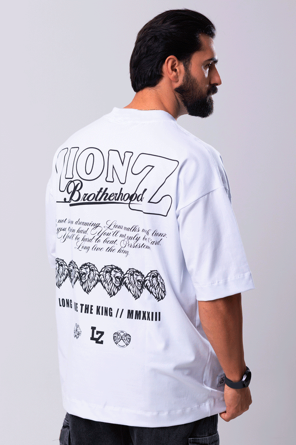 Camiseta Premium Oversized Persistence - Branca