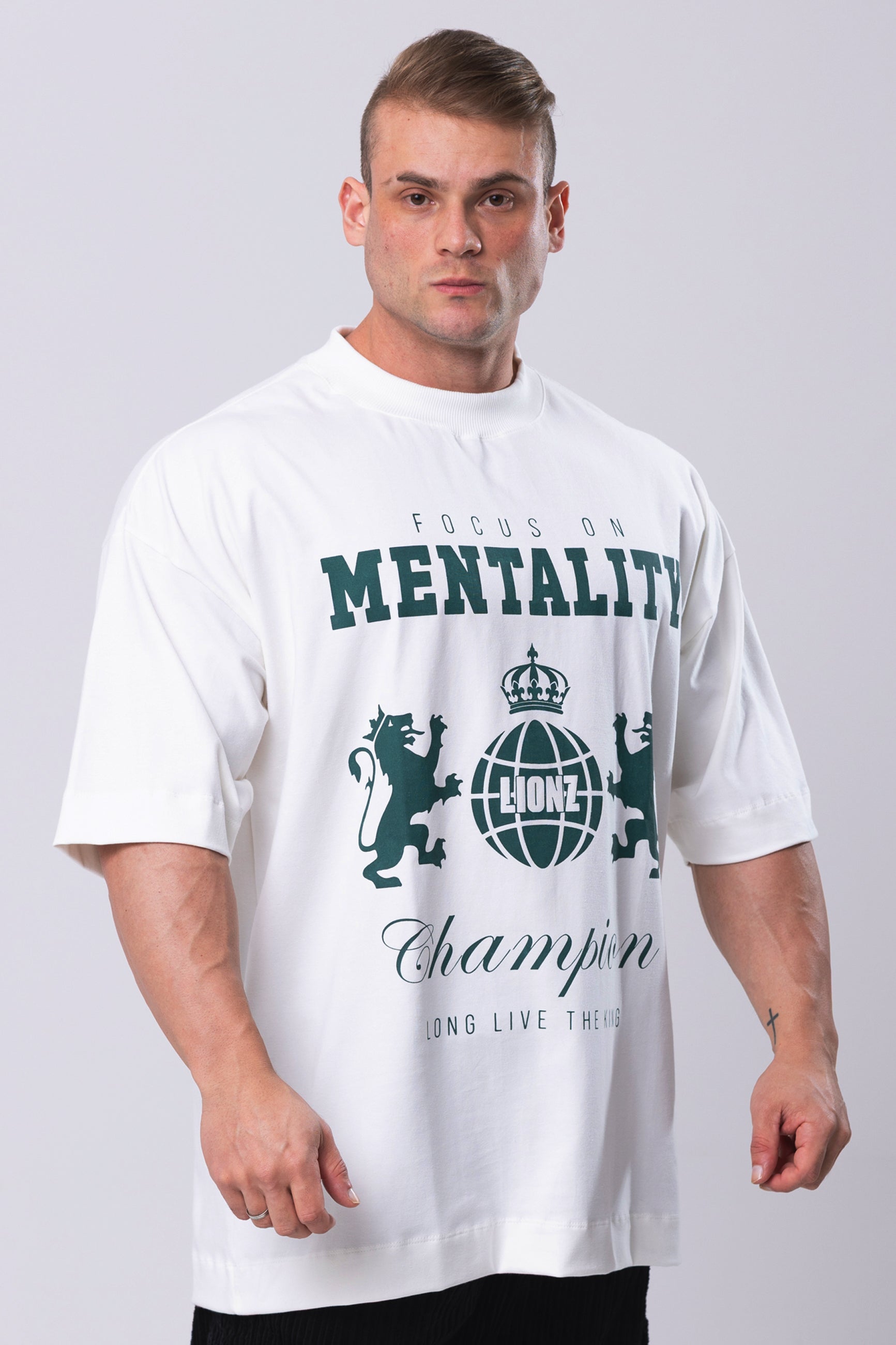 Camiseta Oversized Mentality - OffWhite