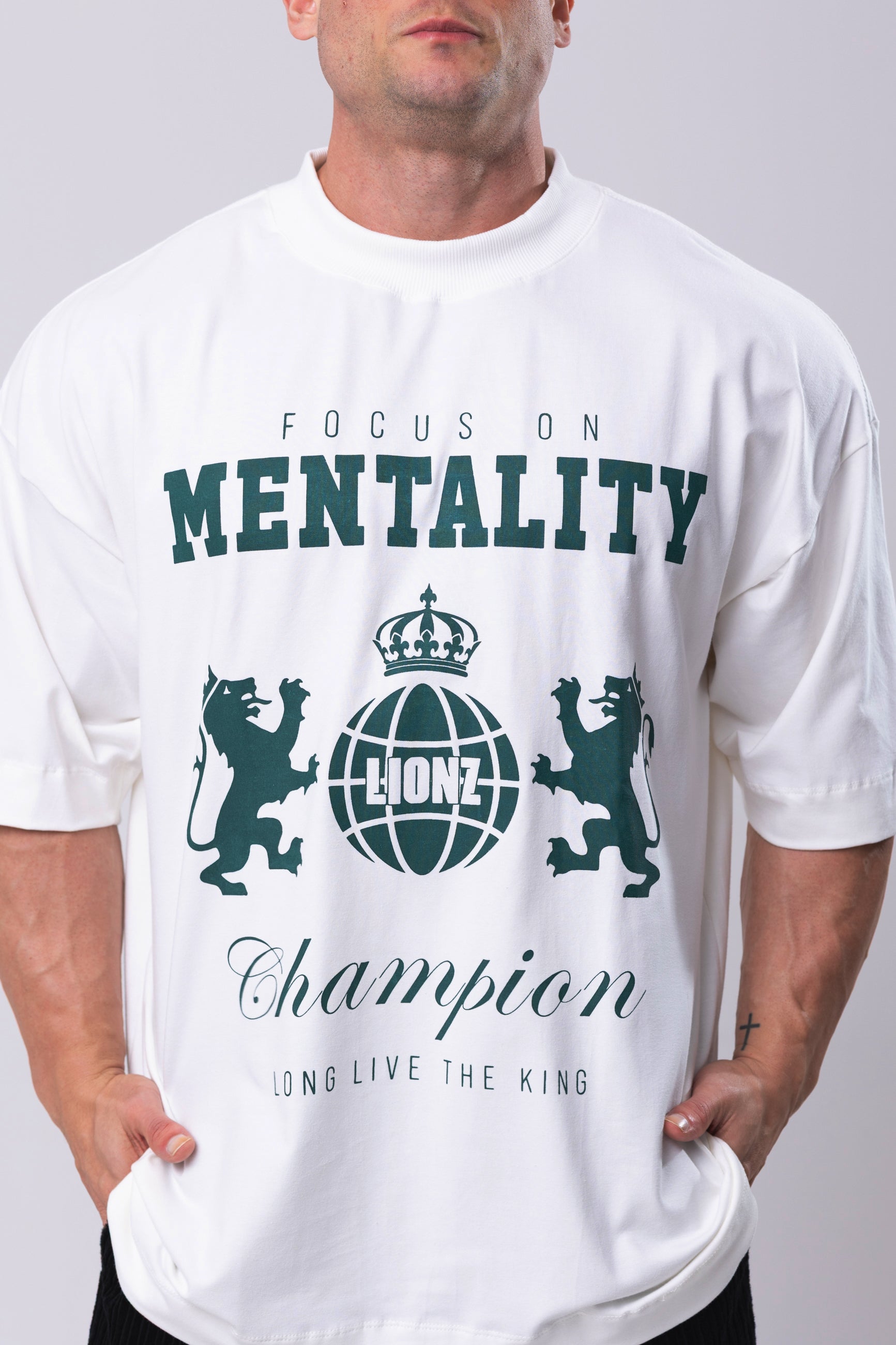 Camiseta Oversized Mentality - OffWhite