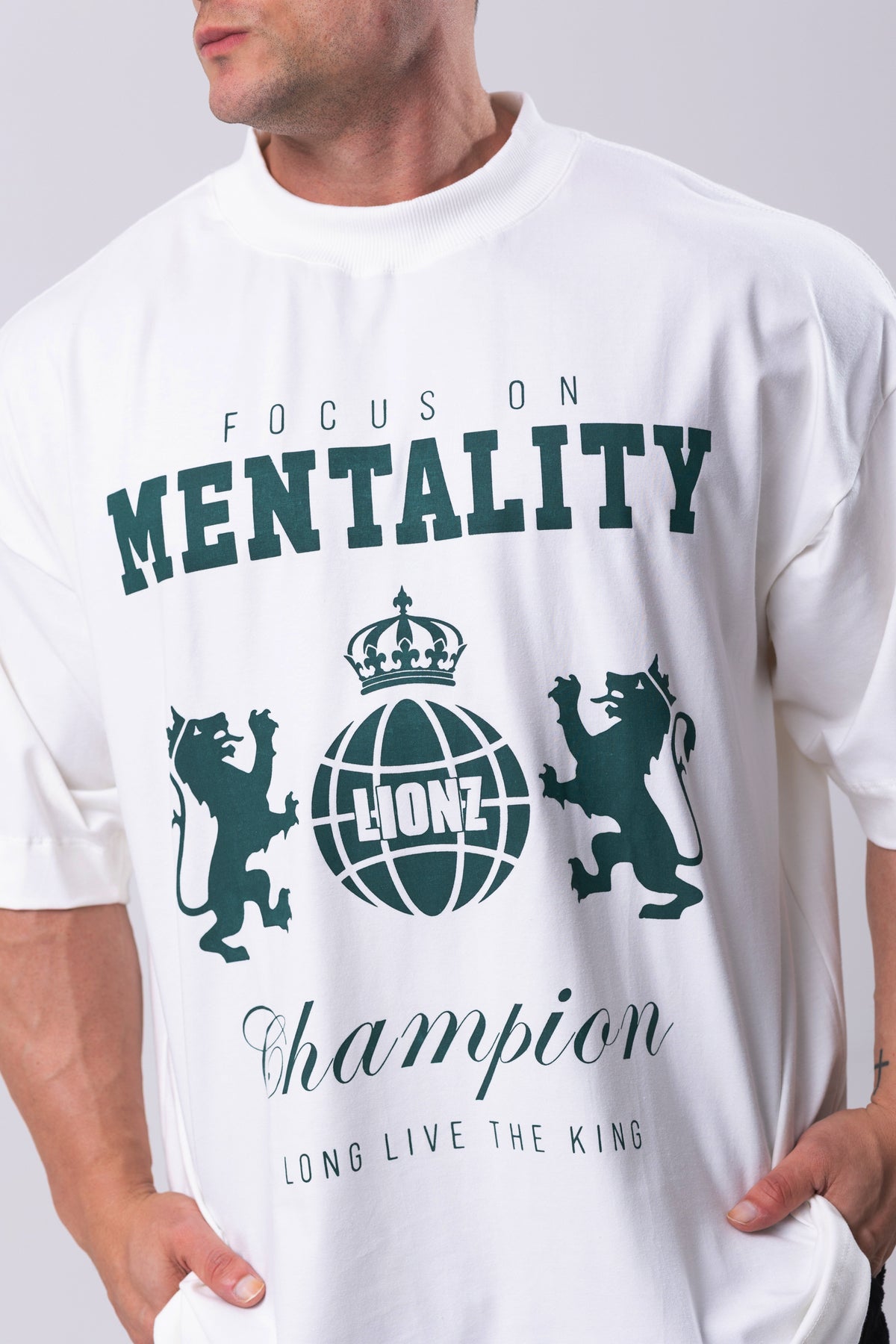 Camiseta Oversized Mentality - OffWhite