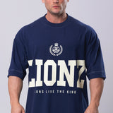 Camiseta Oversized LLTK - Marinho Contraste