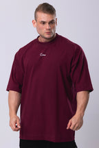 Camiseta Oversized Minimal - Bordo