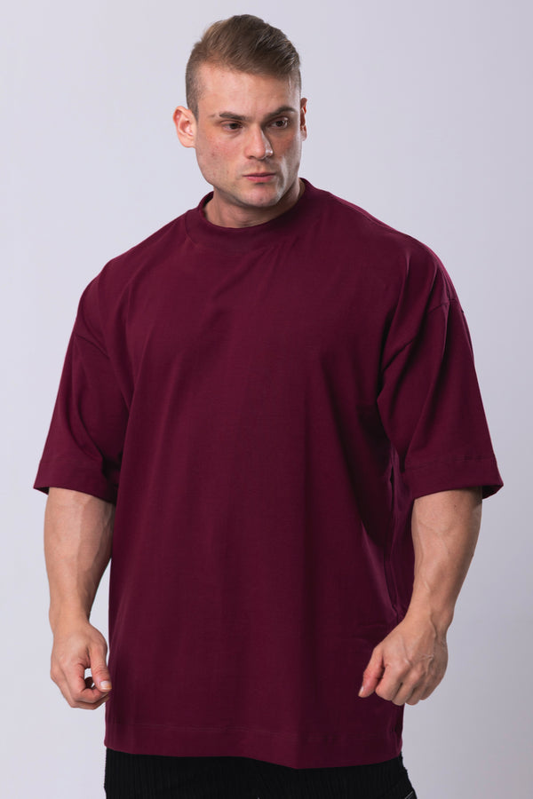 Camiseta Oversized Lisa - Bordo
