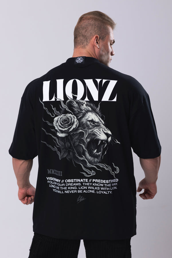 Camiseta Oversized Rozes - Preta