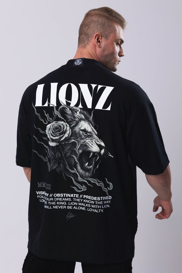 Camiseta Oversized Rozes - Preta