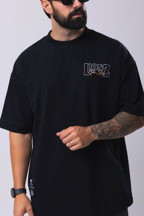 Camiseta Oversized Real King - Preta