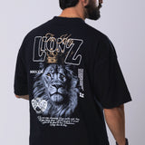 Camiseta Oversized Real King - Preta