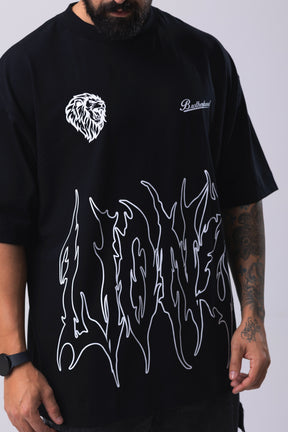 Camiseta Oversized Metalic - Preta