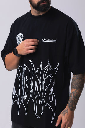 Camiseta Oversized Metalic - Preta