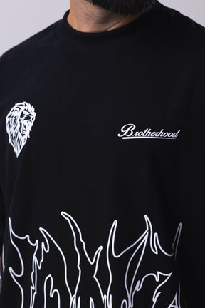 Camiseta Oversized Metalic - Preta