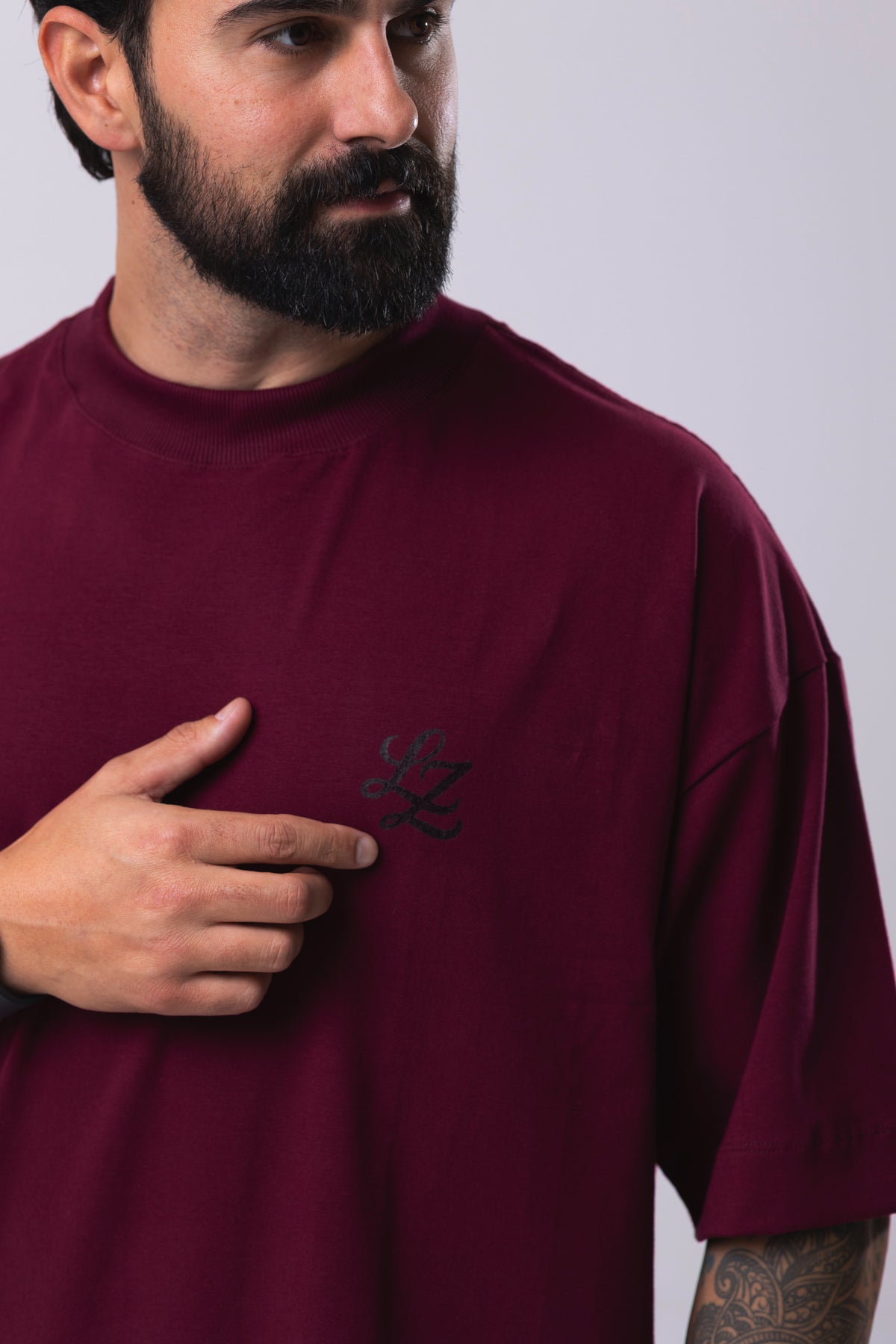 Camiseta Oversized Signat - Bordo