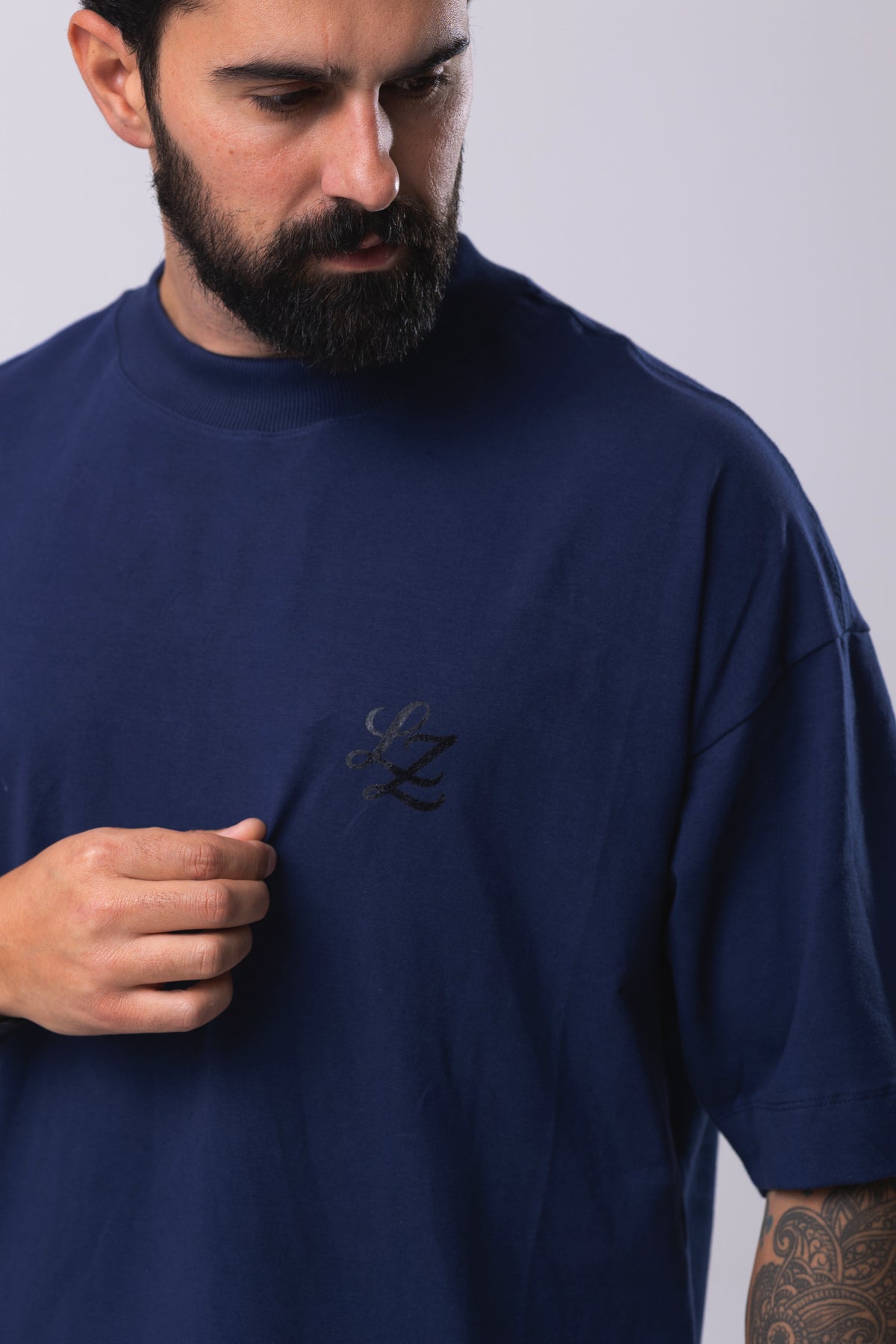 Camiseta Oversized Signat - Marinho