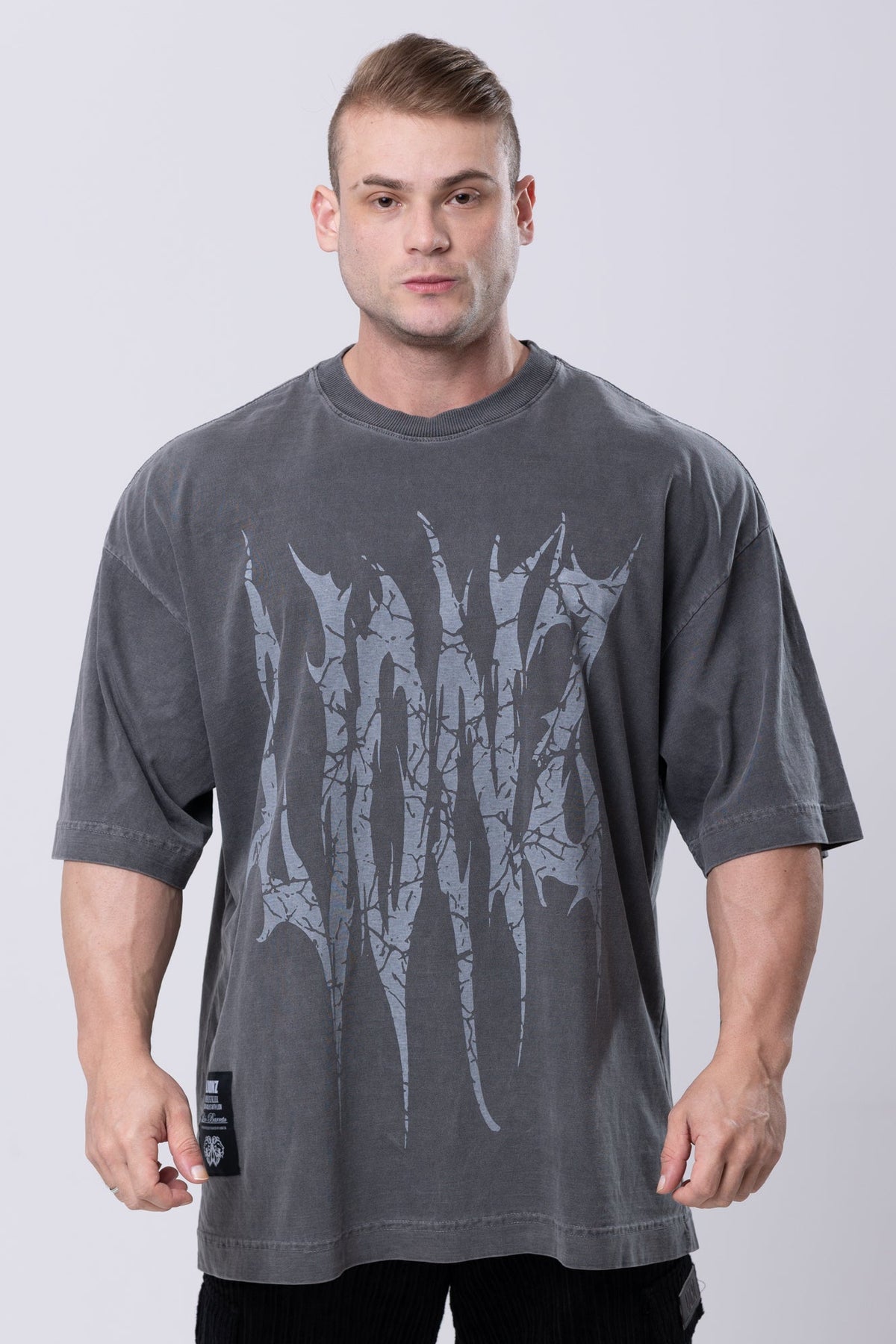 Camiseta Heavy Oversized Craft - Chumbo