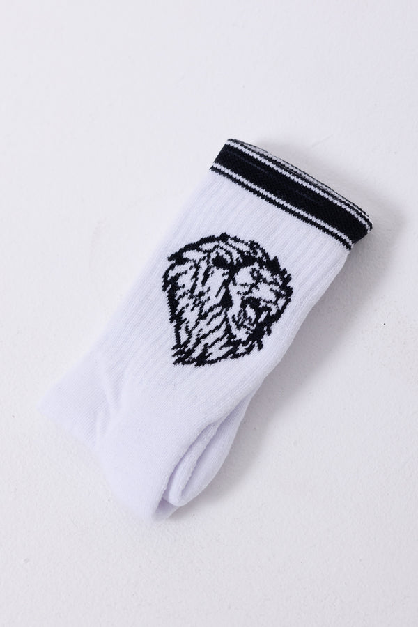 Meia Lion Cano Alto - Branca