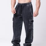 Calça Cargo Jeans Lionz - Black