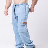 Calça Cargo Jeans Lionz - Blue