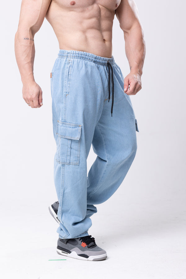 Calça Cargo Jeans Lionz - Blue