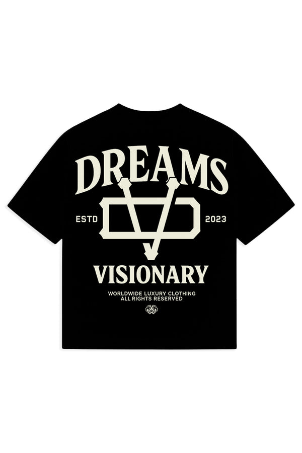 Camiseta Premium Oversized Dreams - Preta