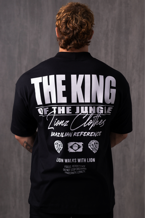 Camiseta Oversized The King - Preta