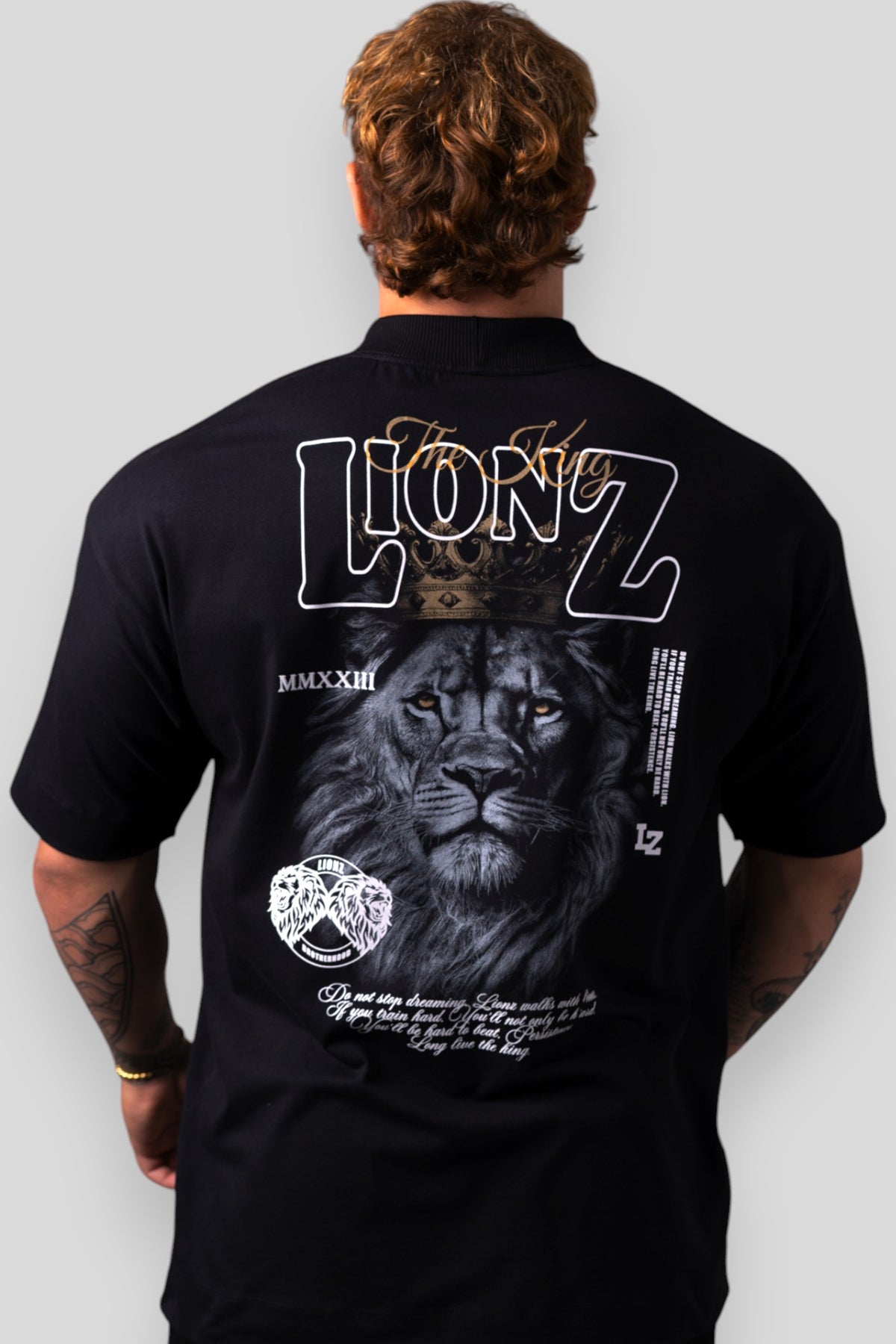 Camiseta Oversized Real King - Preta