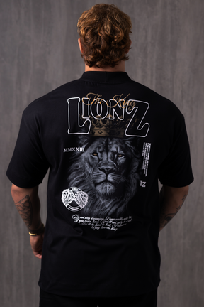 Camiseta Oversized Real King - Preta