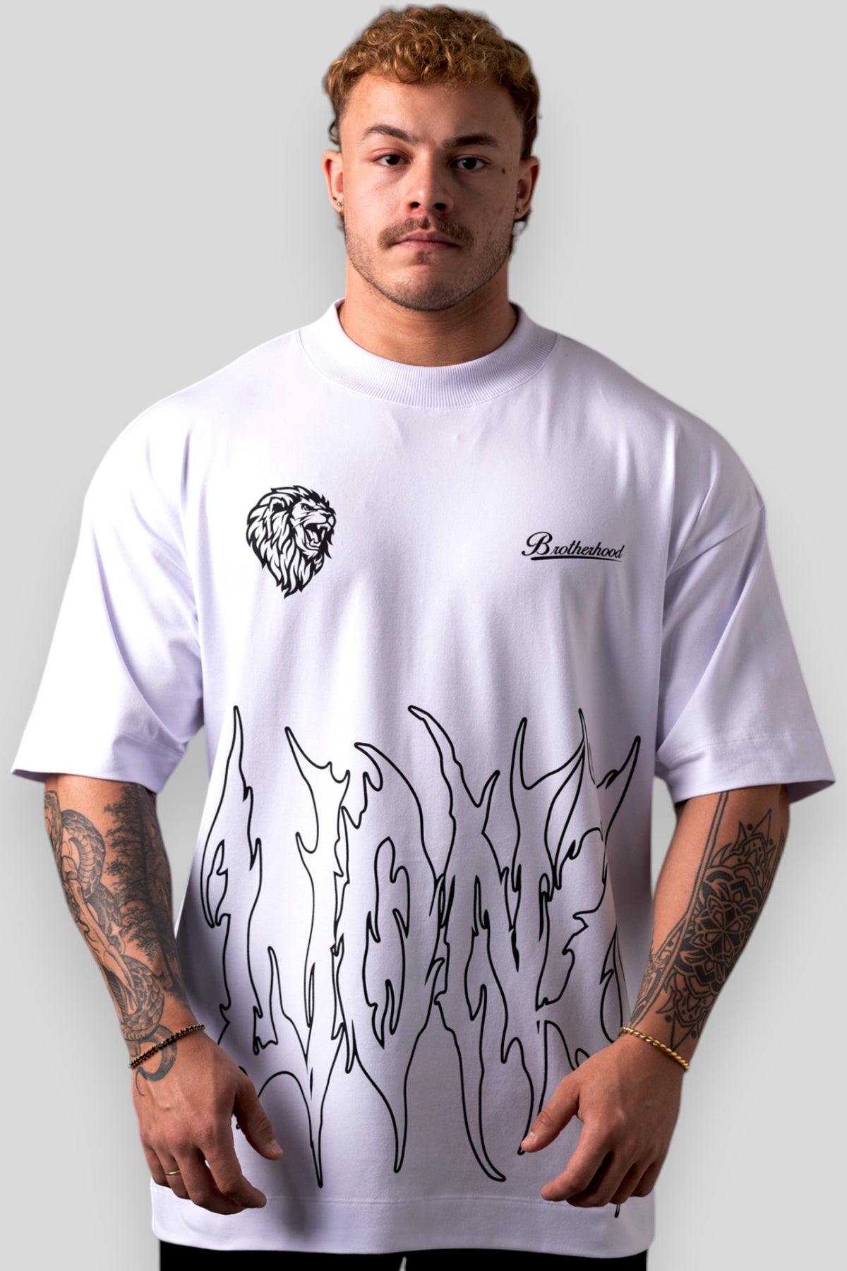 Camiseta Oversized Metalic - Branca