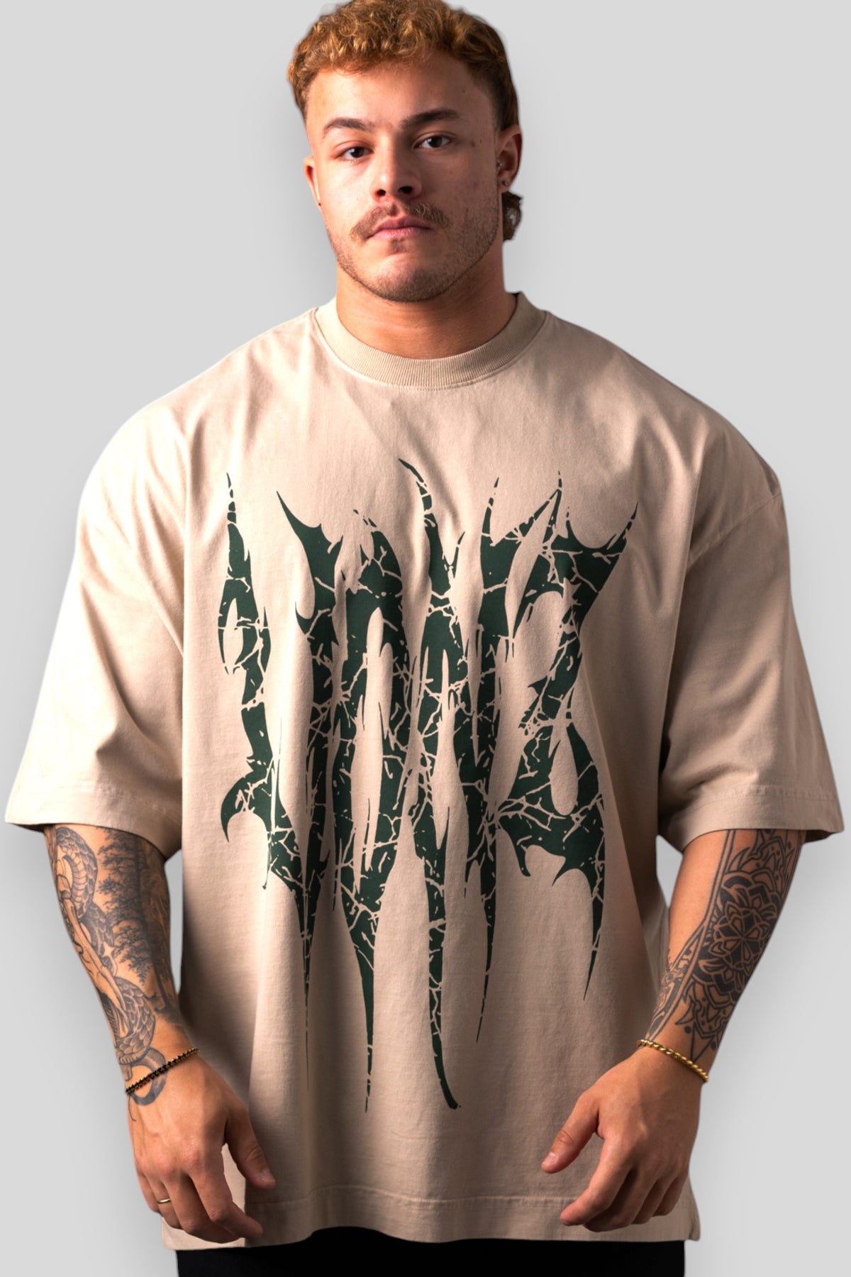 Camiseta Heavy Oversized Lionz - Areia