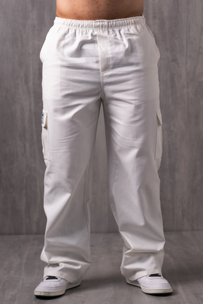 Calça Cargo Sarja Lionz - Branca