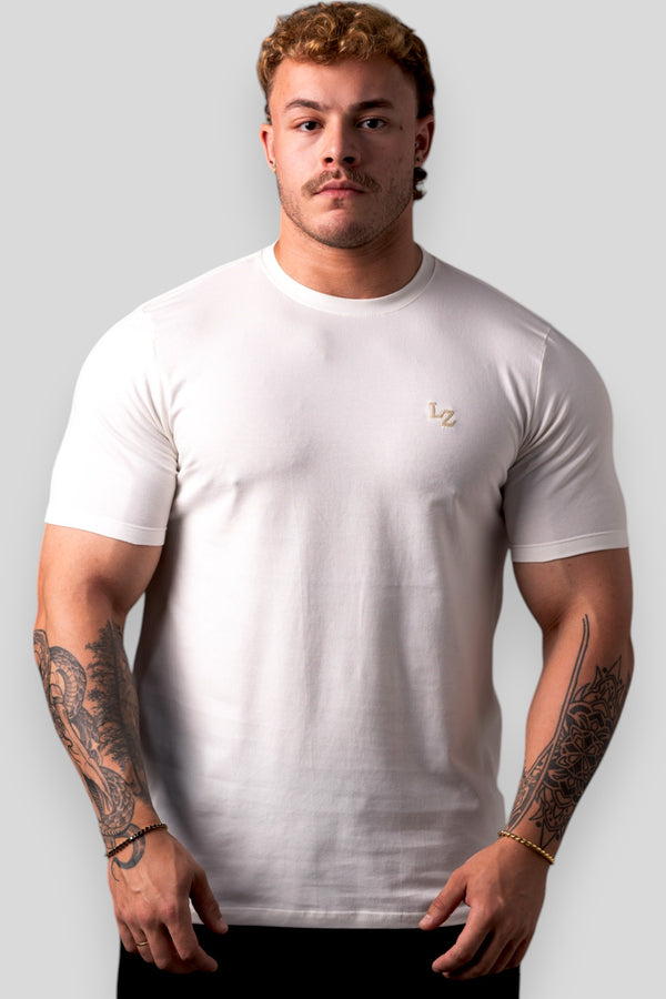 Camiseta Slim Bordada LZ - OffWhite