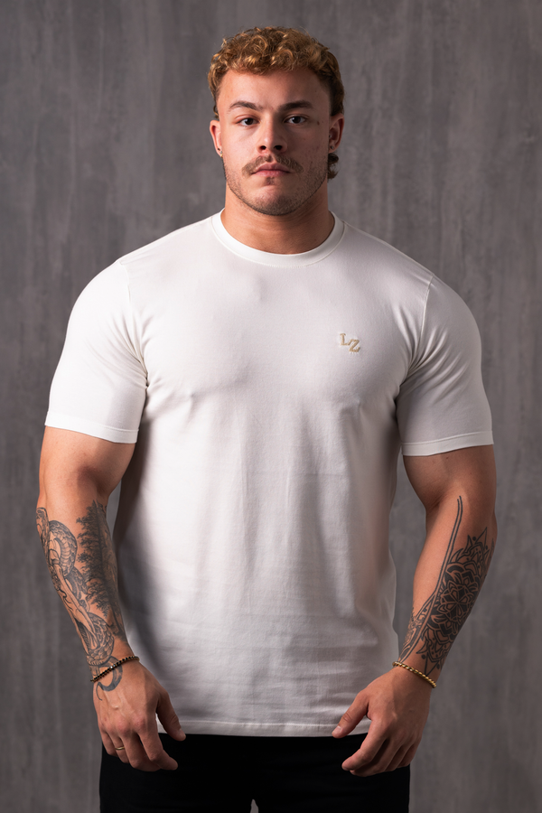 Camiseta Slim Bordada LZ - OffWhite