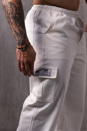 Calça Cargo Sarja Lionz - Branca