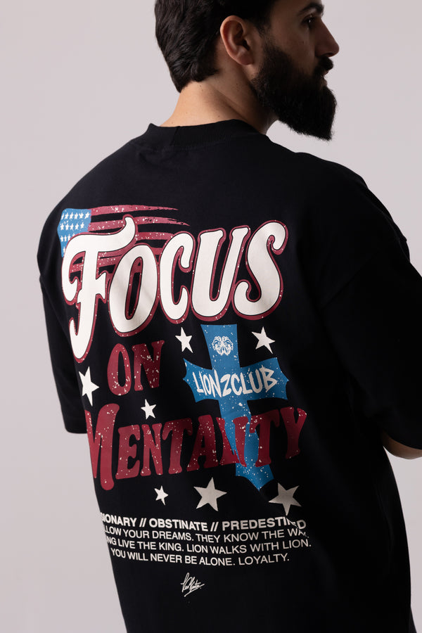 Camiseta Oversized Focus - Preta