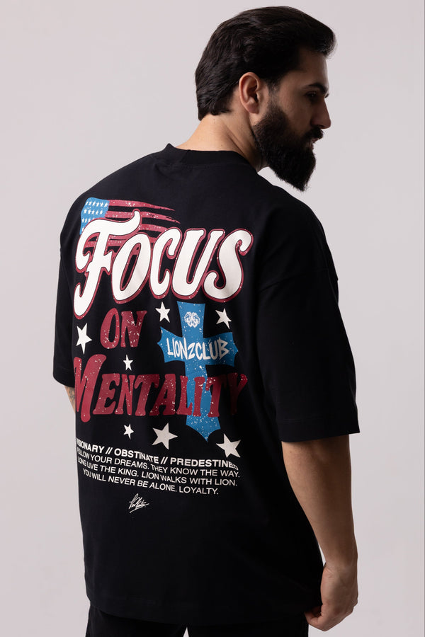 Camiseta Oversized Focus - Preta