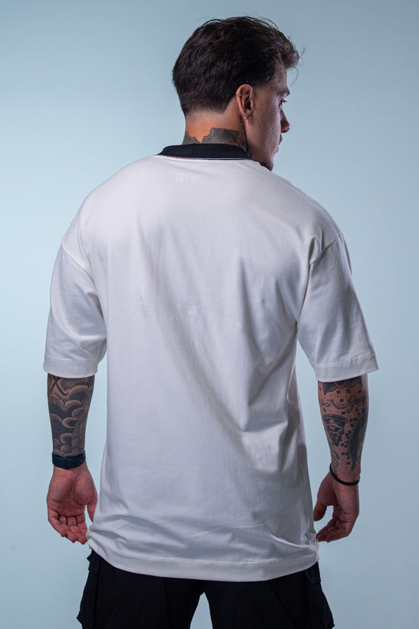 Camiseta Oversized Storm - OffWhite&Black