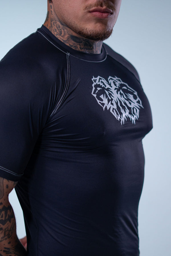 Camiseta Termic Pro Super Lionz - Preta Contraste