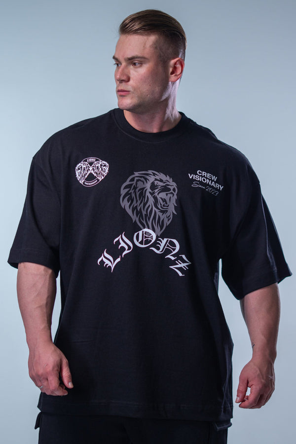 Camiseta Heavy Oversized Dual - Preta